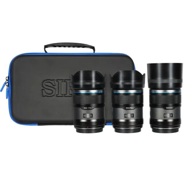 Sirui Sniper F1.2 APS-C Autofocus Sony E Mount 3'lü Lens Kiti (Siyah)
