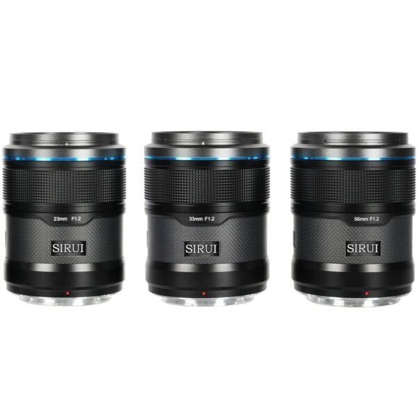 Sirui Sniper F1.2 APS-C Autofocus Fujifilm X Mount 3'lü Lens Kiti (Siyah)