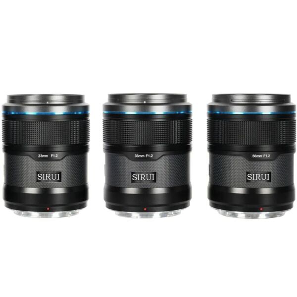 Sirui Sniper 23mm, 33mm & 56mm F1.2 Lens Kiti (Z Mount, Siyah)