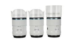 Sniper 23mm, 33mm & 56mm F1.2 APSC Auto-Focus Lens Kit (E Mount, White, Carbon Fiber)