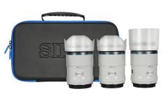 Sniper 23mm, 33mm & 56mm F1.2 APSC Auto-Focus Lens Kit (E Mount, White, Carbon Fiber)