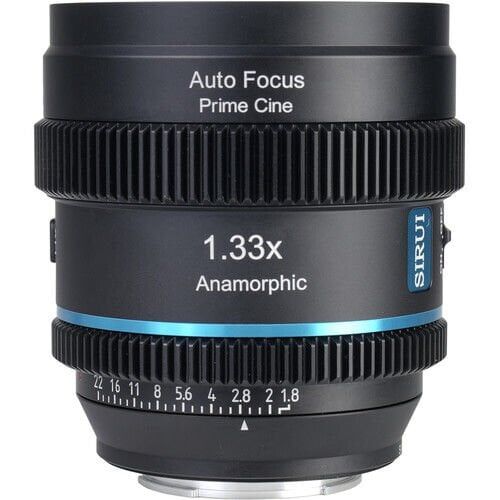 Sirui 20mm T1.8 1.33X S35 Auto-Focus Anamorfik Lens (E Mount, Mavi Flare)