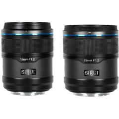 Sniper 16mm, 75mm F1.2 APSC Auto-Focus Lens Kit (X Mount, Black, Carbon Fiber)
