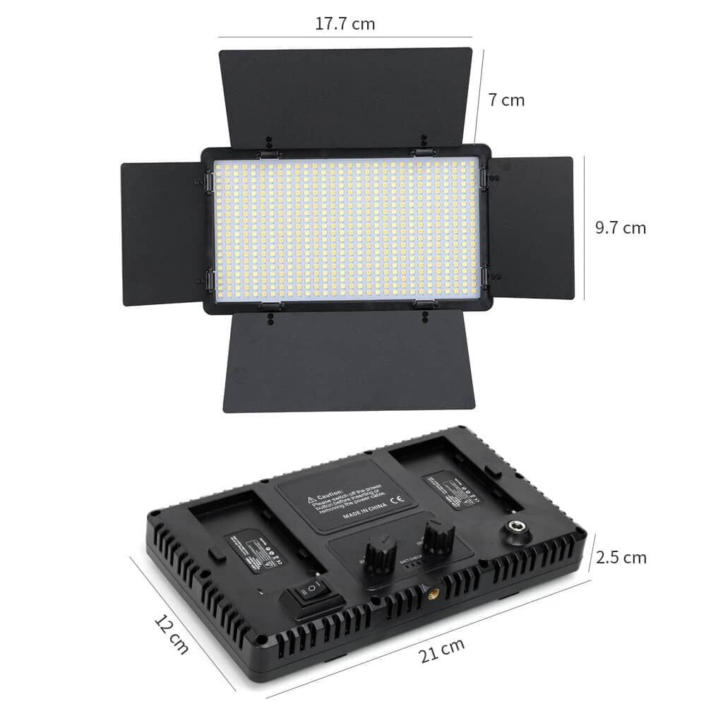 BF Pro Panel Led Pro 600 Bi-Color kamera üstü Işık ( 2 Adet f770 Batarya ve Şarj Aleti hediye )