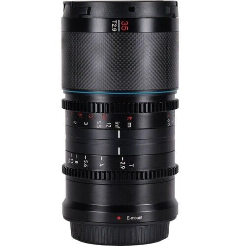 Sirui Saturn 35mm T2.9 1.6x Full-Frame Karbon Fiber Anamorfik Lens (E Mount, Mavi Flare)