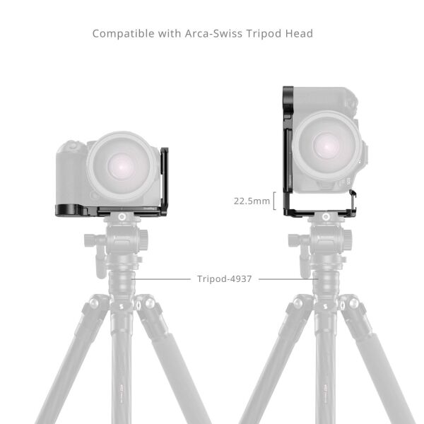 SmallRig Canon 5962 EOS R6III Mark III / R6II Mark II için AirTag Yuvalı L Şekilli Montaj Plakası