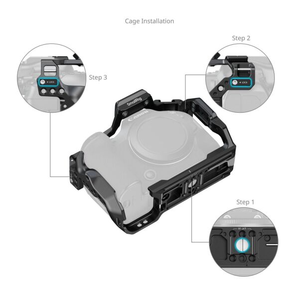 SmallRig 5954 ''HawkLock'' Hızlı Çıkarma Canon EOS R6III Mark III / R6II Mark II için Kafes