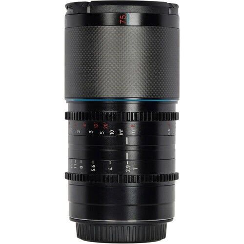 Sirui Saturn 75mm T2.9 1.6x Full-Frame Karbon Fiber Anamorfik Lens (E Mount, Mavi Flare)