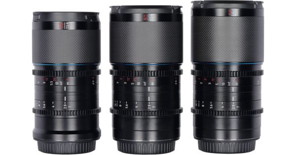 Sirui Saturn 35, 50, 75mm T2.9 1.6x Full-Frame Anamorfik Lens Seti (E Mount, Mavi Flare)