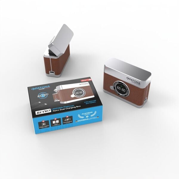 Patona 4160 Platinum Retro Dual Charging Case USB-C Nikon EN-EL15