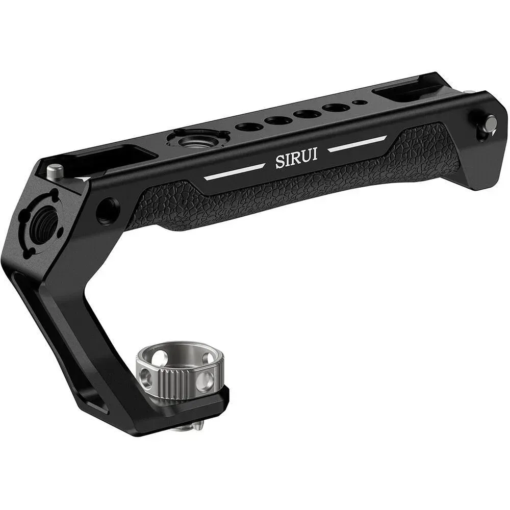Top Handle with 3/8''-16 ARRI Locating Pins Mount, Camera Cage Silicone Top Handgrip with Cold Shoe with Safety Pins (YENİ)