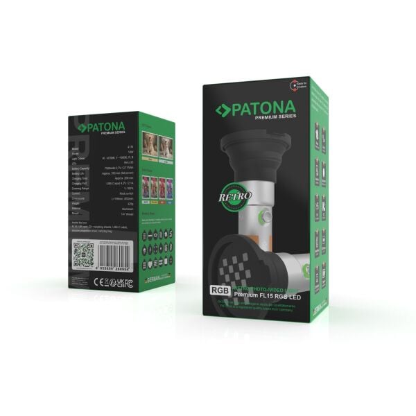 Patona 4174 Premium FL15 Rgb Led Retro-Video Işığı 20 Aparat ve Çanta İle
