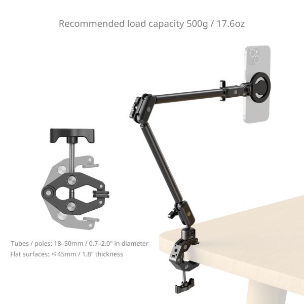 SmallRig 5626 Masaüstü Sihirli Kol Yengeç Şeklinde Kelepçe Kiti (MagSafe Uyumlu Sürüm)