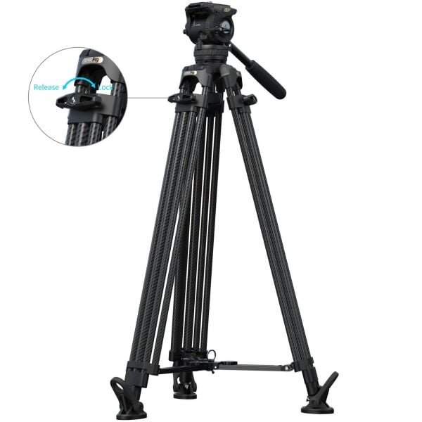 SmallRig 5580 FSD16 FreeSpeed Ağır Hizmet Tipi Karbon Fiber Tripod