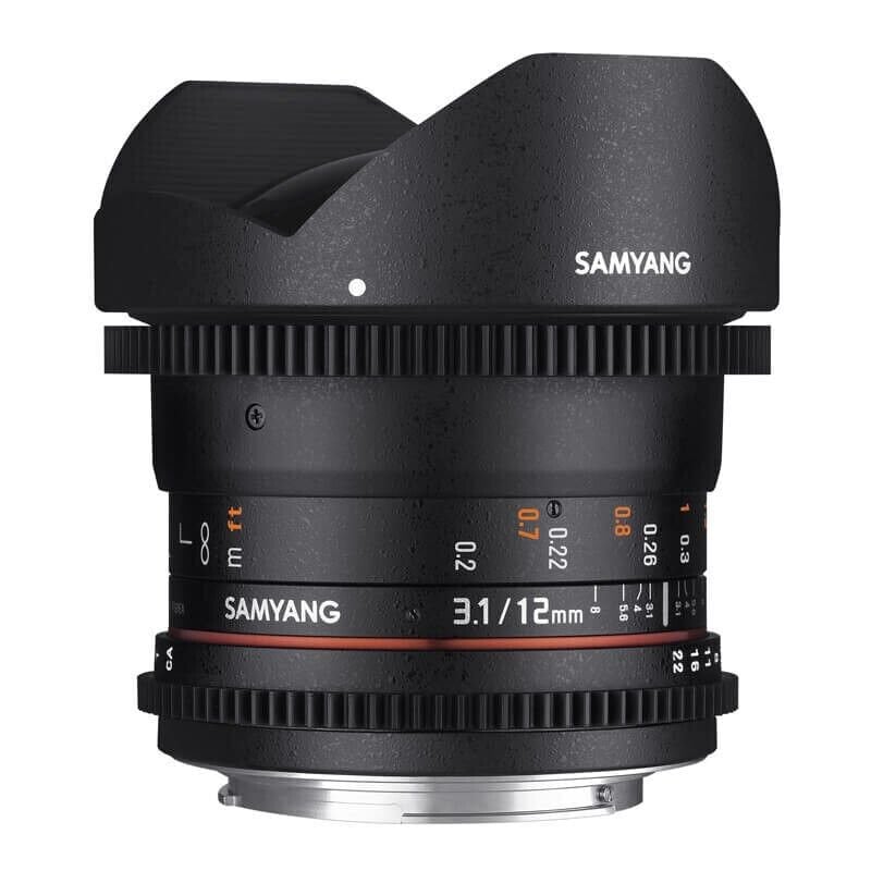 Samyang 12mm T3.1 VDSLR Full Frame Balıkgözü (Fisheye) Cine Lens (Sony E)