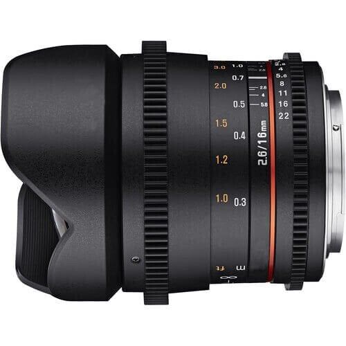 Samyang 16mm T2.6 VDSLR Full Frame Cine Lens (Sony E Mount)