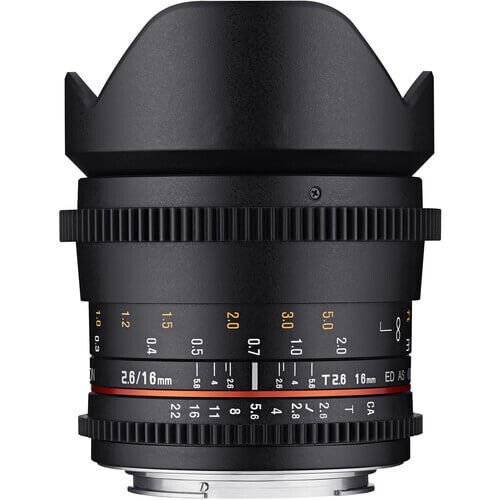 Samyang 16mm T2.6 VDSLR Full Frame Cine Lens (Sony E Mount)