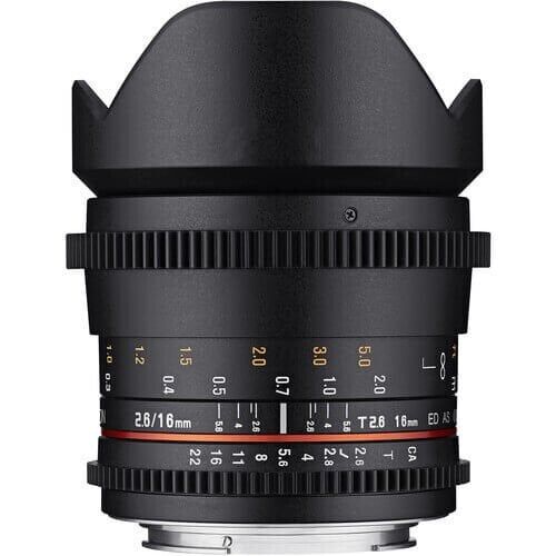 Samyang 16mm T2.6 VDSLR Full Frame Cine Lens (Sony E Mount)