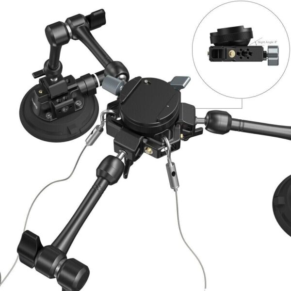 SmallRig SC-15K 3565B 4 Kollu Vantuz Araç Çekimi için Kamera Montaj Kiti
