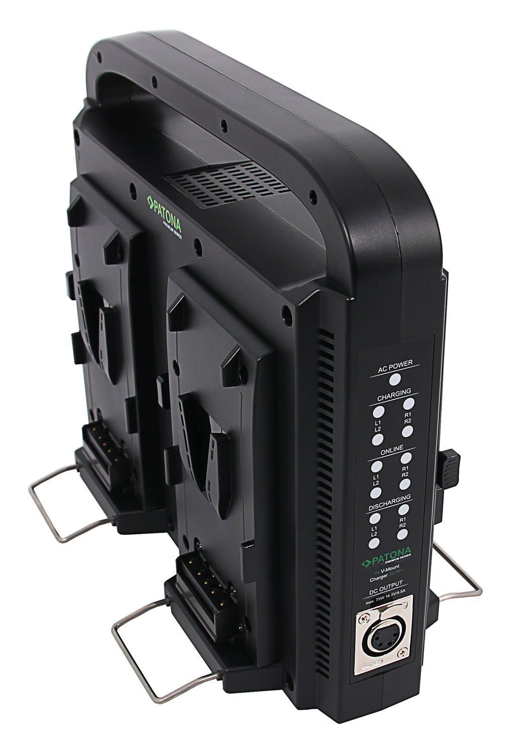 Patona 1698 Compact Parallel 4-Way Slim Charger For V-Mount