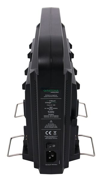 Patona 1698 Compact Parallel 4-Way Slim Charger For V-Mount