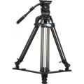 SQ100+VHS18 Carbon Fiber Prof .Video Tripod Kiti