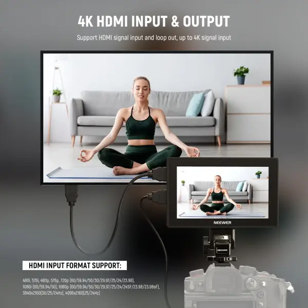 Neewer F500 Pro 5.5'' 2000 Nits 4K HDMI Dokunmatik Kamera Monitörü