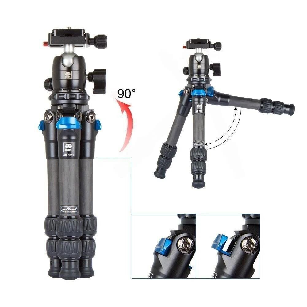 Carbon Fiber Kompakt Tripod Kiti