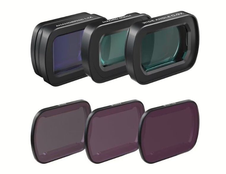DJI OSMO POCKET 3 - LENS & ND FILTERS KIT MACRO, WIDE-ANGLE ANAMORPHIC LENSES & ND8/32/128 FILTERS