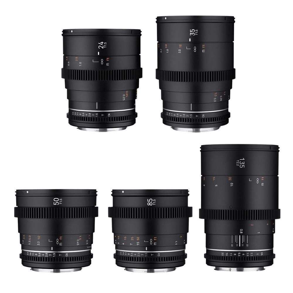 SAMYANG 24/35/50/85/135 VDSLR MK II 5'li Sine Lens Seti (Sony E)
