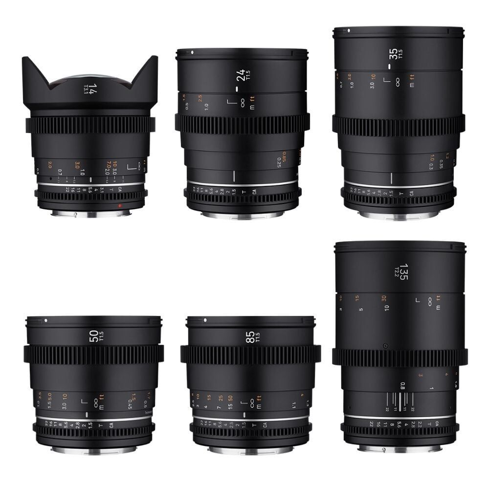 SAMYANG 14/24/35/50/85/135 VDSLR MK II 6'lı Sine Lens Seti (Sony E)