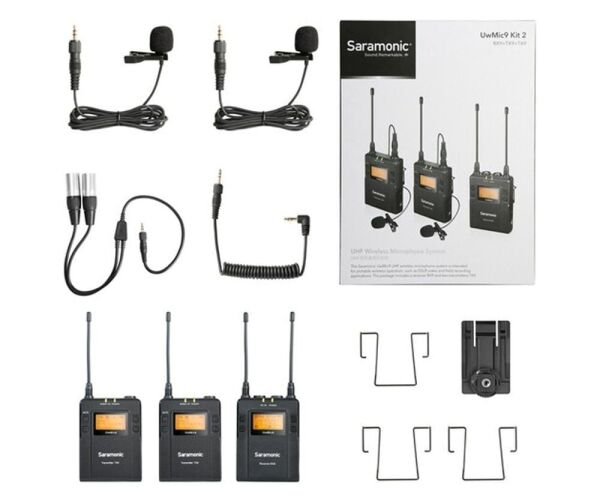 Saramonic Uwmic9 Rx9+Tx9+Tx9 Kit2 Uhf Wireless Mic