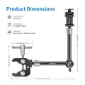 ST-20 11'' 28cm  1/4'' Vidalı Magic Arm & Yengeç Clamp