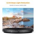 K&F 58mm Nano-D Serisi ND3-ND1000 Filtre (1.5-10 Stop)