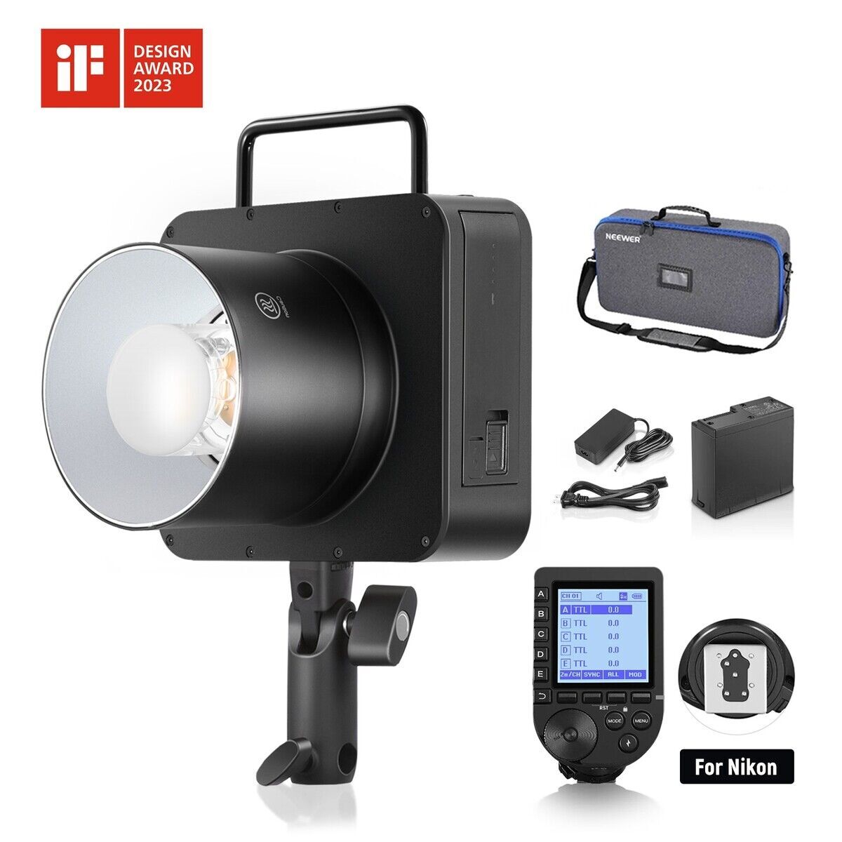 Neewer Q4 400W Akülü Flaş + QPRO-S Tetikleyici