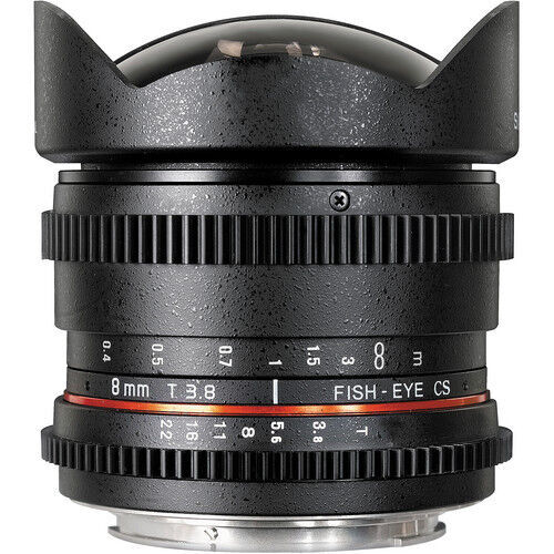 Samyang 8mm T3.8 APS-C Balıkgözü (Fisheye) Cine Lens (Sony A)