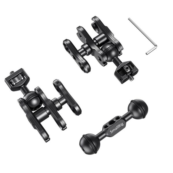 SmallRig 2109B Çift Başlı Bilyalı ve Uzatmalı Eklemli (1/4 ''-20 Vida) Kol