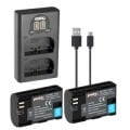 PDX LP-E6 İkili USB Şarj Cihazı ve İkili Batarya Kit