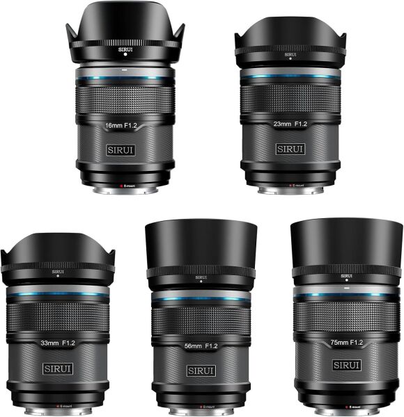 Sirui Sniper F1.2 APS-C Autofocus Sony E Mount 5'li Lens Kiti (Siyah)