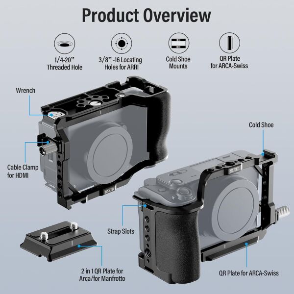 Sirui Sony ZV-E1 için Kamera Kafesi
