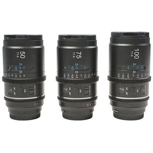Sirui Astra Series AF T1.8 1.33x Full Frame Blue Flares Anamorphic Nikon Z Mount 3'lü Lens Kit