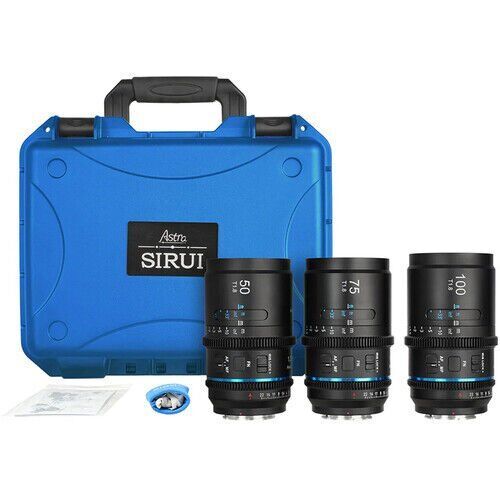Sirui Astra Series AF T1.8 1.33x Full Frame Blue Flares Anamorphic Nikon Z Mount 3'lü Lens Kit