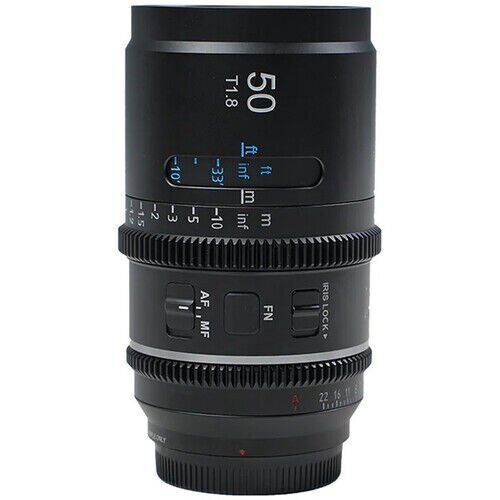 Sirui Astra Series AF 50mm T1.8 1.33x Full Frame Blue Flares Anamorphic Nikon Z Mount Lens