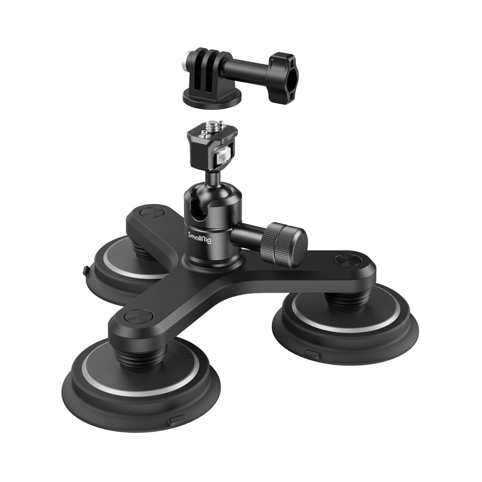 SmallRig 4468 Üçlü Manyetik Vakumlu Montaj Destek Seti Aksiyon Kameraları için