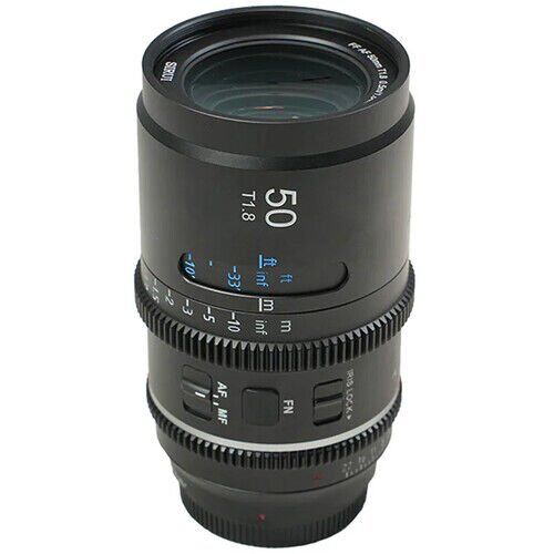 Sirui Astra Series AF 50mm T1.8 1.33x Full Frame Blue Flares Anamorphic Sony E Mount Lens