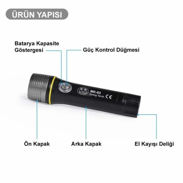 MK-03 Dalış Feneri (Lazer özellikli)