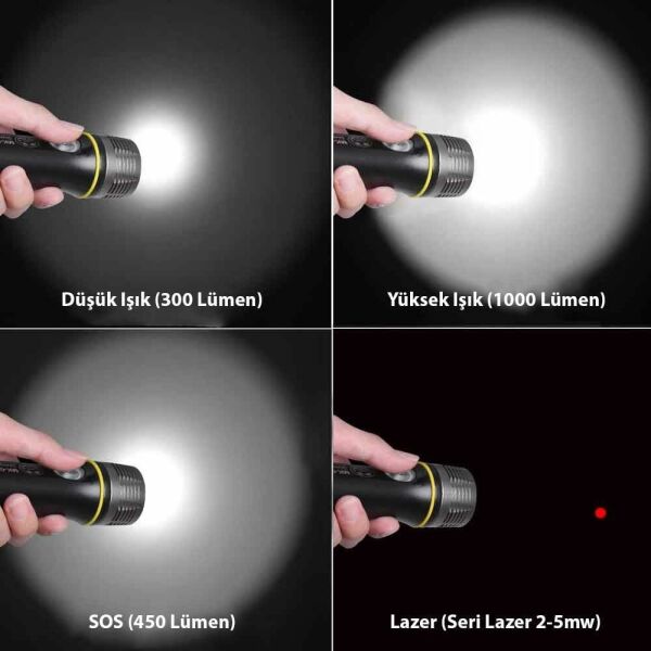 MK-03 Dalış Feneri (Lazer özellikli)