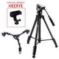 PDX 701 PRO Tripod + 901 Dolly Tekerlek Kit (Telefon Aparatı Hediyeli)